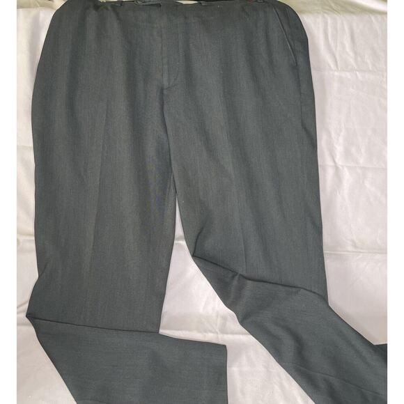 Michael Kors Dress Pants Greenwich Men's Size 38 Dark Gray Heathered Flat Front - Picture 2 of 7